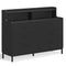 Sikaic Dresser 6 Drawers Dresser with Open Storage Space Black Black / Engineered Wood / Modern