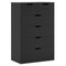 Sikaic Dresser Tall Dresser with 6 Drawers Black Black / Engineered Wood / Modern