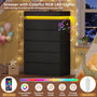 Sikaic Dresser Tall Dresser with LED Light Black Black / Engineered Wood / Modern