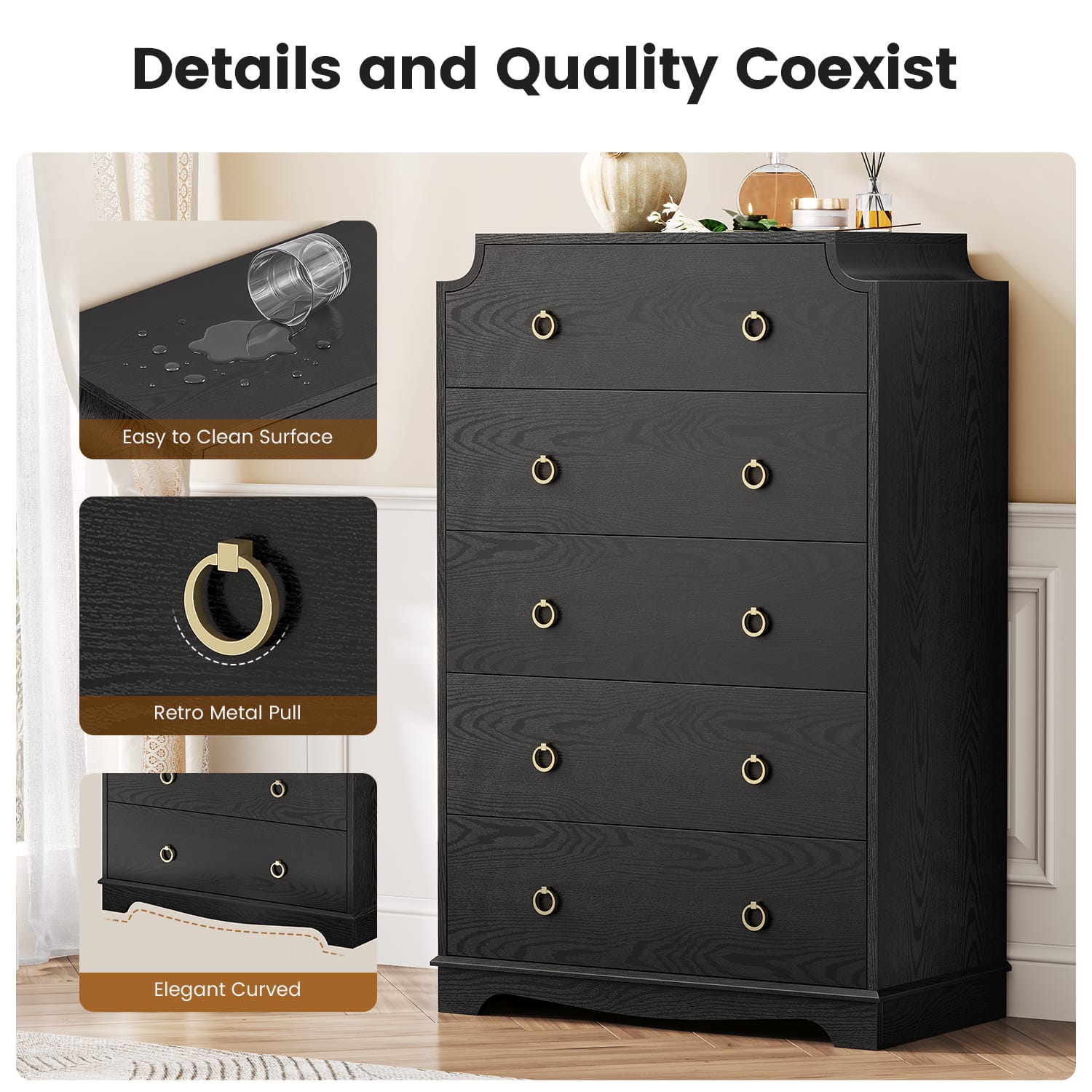 metal black dresser Belmont 8 Drawer Black Metal Dresser