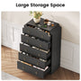 Sikaic Dresser  49.5" 5 Drawer Dresser with Large Drawers & Metal Glides Black Black / Engineered Wood / Vintage