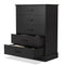 Sikaic Dresser 5 Drawers Dresser Black Black / Modern