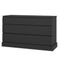 Sikaic Dresser 51.5 Inches Wide 6 Drawers Dresser Black Black / Modern