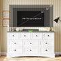 Sikaic Dresser 55.2 inch Wide 10-Drawer Dresser with Charging Station Black-White Black-White / Engineered Wood / Farmhouse
