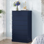 Sikaic Dresser 51.8 inch Tall 7-Drawer Dresser Blue Blue / Engineered Wood / Modern