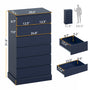 Sikaic Dresser 51.8 inch Tall 7-Drawer Dresser Blue Blue / Engineered Wood / Modern
