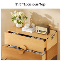 Sikaic Dresser 47.6 inch Tall 5-Drawer Dresser Brown Gradient Brown / Engineered Wood / Modern