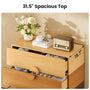 Sikaic Dresser 47.6 inch Tall 5-Drawer Dresser Brown Gradient Brown / Engineered Wood / Modern