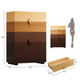 Sikaic Dresser 47.6 inch Tall 5-Drawer Dresser Brown Gradient Brown / Engineered Wood / Modern