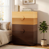 Sikaic Dresser 47.6 inch Tall 5-Drawer Dresser Brown Gradient Brown / Engineered Wood / Modern