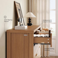 Sikaic Dresser Fluted Dresser with 8 Drawers Brown Brown / Engineered Wood / Modern