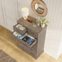 Sikaic Dresser 51.4 inch Farmhouse 7-Drawer Dresser Oak Grey Grey / Engineered Wood / Farmhouse