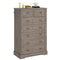 Sikaic Dresser 51.4 inch Farmhouse 7-Drawer Dresser Oak Grey Grey / Engineered Wood / Farmhouse