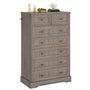 Sikaic Dresser 51.4 inch Farmhouse 7-Drawer Dresser Oak Grey Grey / Engineered Wood / Farmhouse