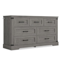 Sikaic Dresser Large Multifunctional Dresser with 7 Drawers Grey Grey / Engineered Wood / Modern