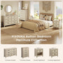 Sikaic Dresser 48 inch Wide Rattan 6 Drawer Dresser Grey Oak Grey Oak / Engineered Wood / Boho