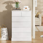 Sikaic Dresser 43.9 inch Tall 6-Drawer Dresser White White / Engineered / Modern