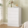 Sikaic Dresser 43.9 inch Tall 6-Drawer Dresser White White / Engineered / Modern