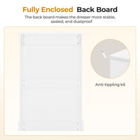 Sikaic Dresser 43.9 inch Tall 6-Drawer Dresser White White / Engineered / Modern
