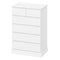 Sikaic Dresser 43.9 inch Tall 6-Drawer Dresser White White / Engineered / Modern