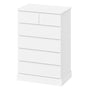Sikaic Dresser 43.9 inch Tall 6-Drawer Dresser White White / Engineered / Modern