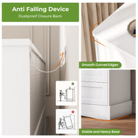Sikaic Dresser 51.2 inch Wide 9-Drawer Dresser with Charging Station White White / Engineered Wood / Farmhouse