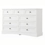 Sikaic Dresser 51.2 inch Wide 9-Drawer Dresser with Charging Station White White / Engineered Wood / Farmhouse