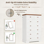 Sikaic Dresser 51.4 inch Farmhouse 7-Drawer Dresser White White / Engineered Wood / Farmhouse