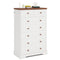 Sikaic Dresser 51.4 inch Farmhouse 7-Drawer Dresser White White / Engineered Wood / Farmhouse