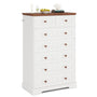 Sikaic Dresser 51.4 inch Farmhouse 7-Drawer Dresser White White / Engineered Wood / Farmhouse
