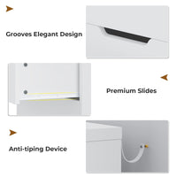 Sikaic Dresser 4 Drawers Dresser with Large Capacity for Living Room White White / Engineered Wood / Modern