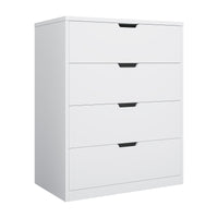 Sikaic Dresser 4 Drawers Dresser with Large Capacity for Living Room White White / Engineered Wood / Modern