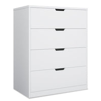 Sikaic Dresser 4 Drawers Dresser with Large Storage White White / Engineered Wood / Modern
