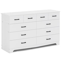 Sikaic 55.1 Inches Dresser with 10 Storage Drawers White Sikaic 55.1 Inches Dresser with 10 Storage Drawers White