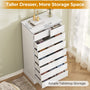 Sikaic Dresser 59.6 inch Tall 8-Drawer Dresser White White / Engineered Wood / Modern
