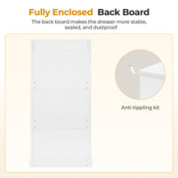 Sikaic Dresser 59.6 inch Tall 8-Drawer Dresser White White / Engineered Wood / Modern