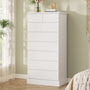 Sikaic Dresser 59.6 inch Tall 8-Drawer Dresser White White / Engineered Wood / Modern