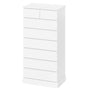 Sikaic Dresser 59.6 inch Tall 8-Drawer Dresser White White / Engineered Wood / Modern