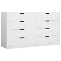 Sikaic Dresser 8 Drawers Dresser with Large Capacity for Living Room White Sikaic 8 Drawers Dresser White White / Engineered Wood / Modern