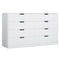 Sikaic Dresser 8 Drawers Dresser with Large Capacity White White / Engineered Wood / Modern