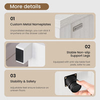 Sikaic Dresser Fluted Dresser with 8 Drawers White White / Engineered Wood / Modern