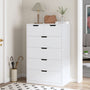 Sikaic Dresser Tall Dresser with 6 Drawers White White / Engineered Wood / Modern