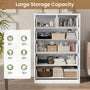 Sikaic Dresser Tall Dresser with 6 Drawers White White / Engineered Wood / Modern