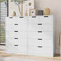 Sikaic Dresser Tall Dresser with 6 Drawers White White / Engineered Wood / Modern