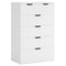 Sikaic Dresser Tall Dresser with 6 Drawers White White / Engineered Wood / Modern