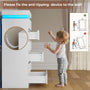 Sikaic Dresser Tall Dresser with LED Light and 6 Drawers White White / Engineered Wood / Modern