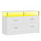 Sikaic Dresser 4 Drawers Dresser with Column Design White White / Modern