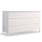 Sikaic Dresser 6 Drawers Dresser with Heavy Sturdy Steel Frame White White / Modern