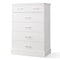 Sikaic Dresser 6 Drawers Dresser with Clothes Storage Organizer White White / Modern / Wood