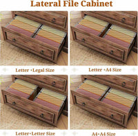 Sikaic File Cabinet File Cabinet with Printer Stand and 2 Drawers Brown Brown / Engineered Wood / Farmhouse